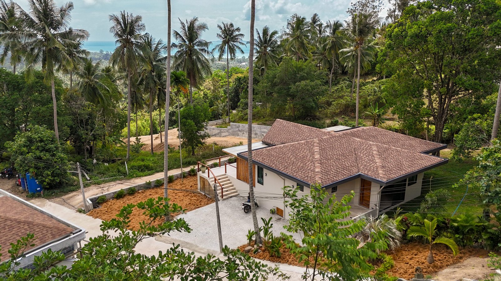 Villa Altura aerial view private villa Koh Phangan hillside jungle