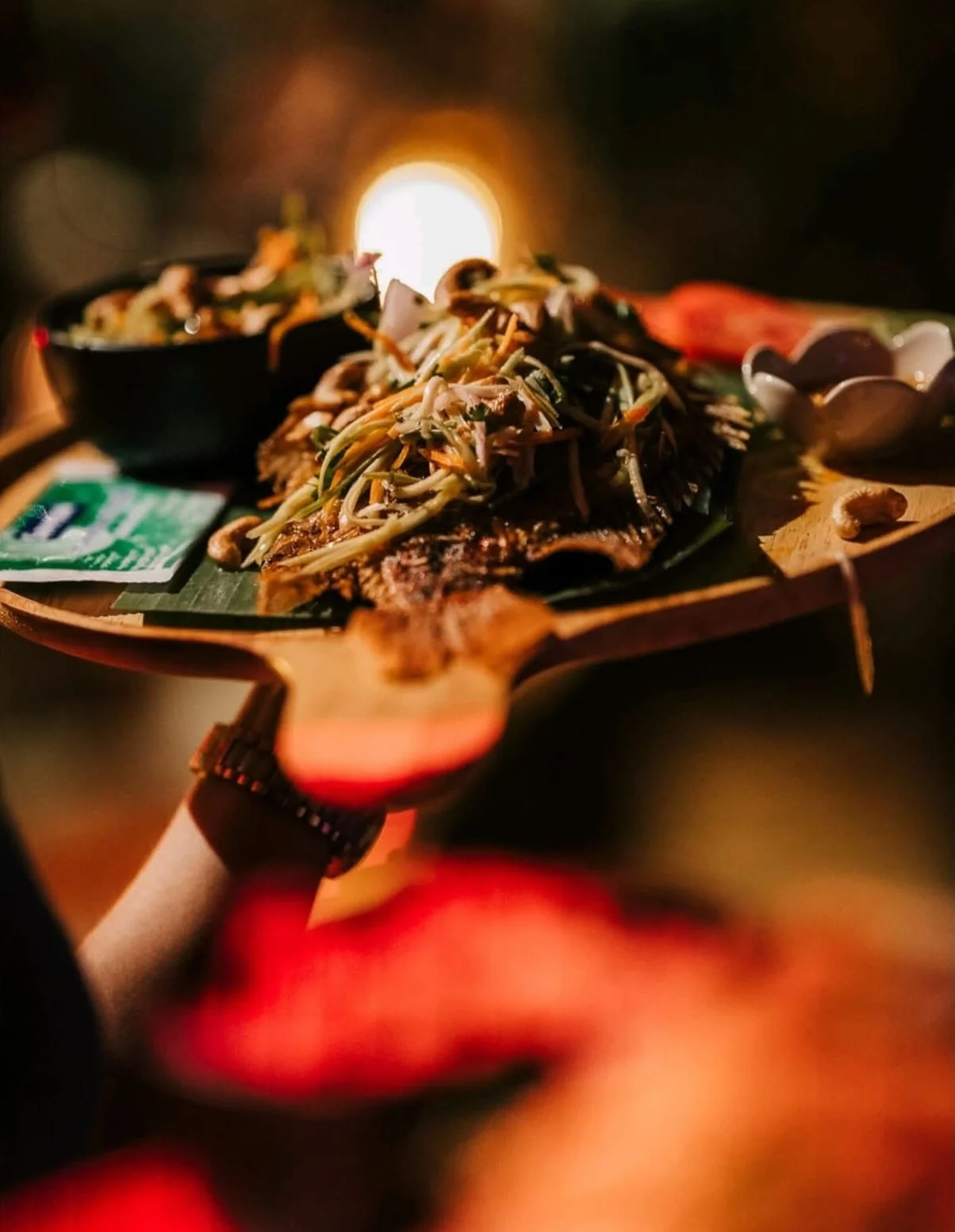 Dîner aux chandelles au restaurant L’Alcove Koh Phangan Thaïlande