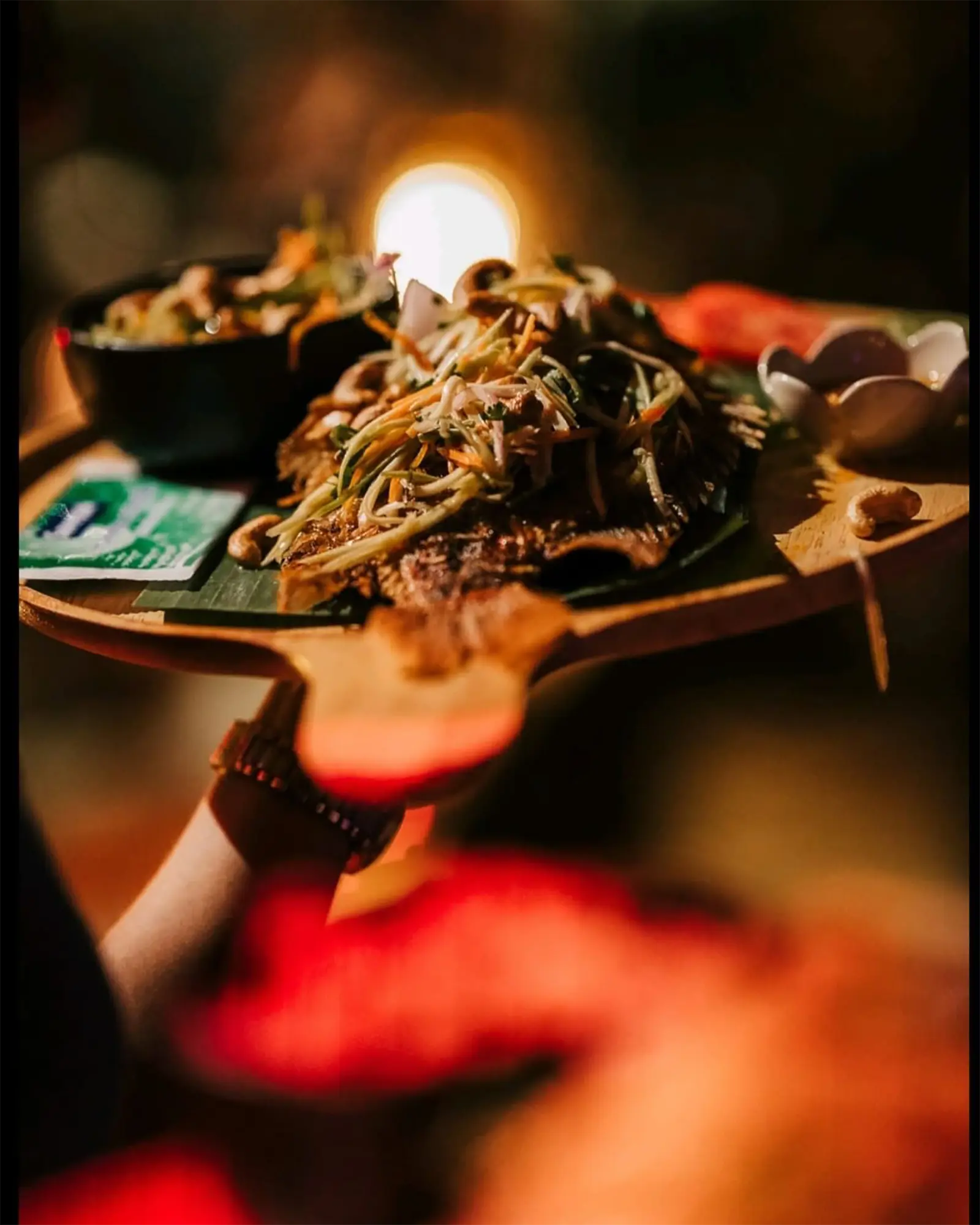 Candlelit dinner at L Alcove restaurant Koh Phangan Thailand
