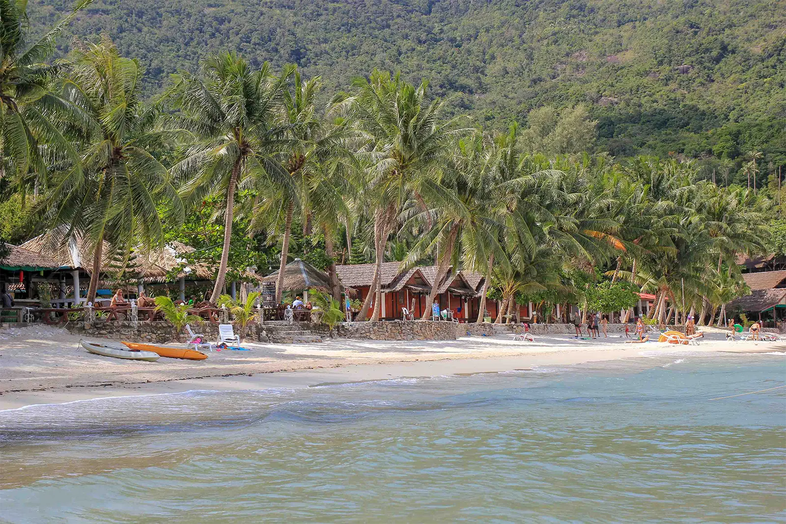 Bottle Beach Koh Phangan white sand palm trees jungle north coast