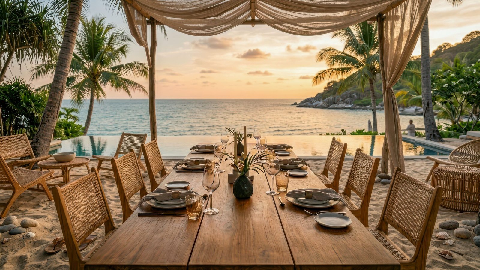 Dining by the sea in Koh Phangan