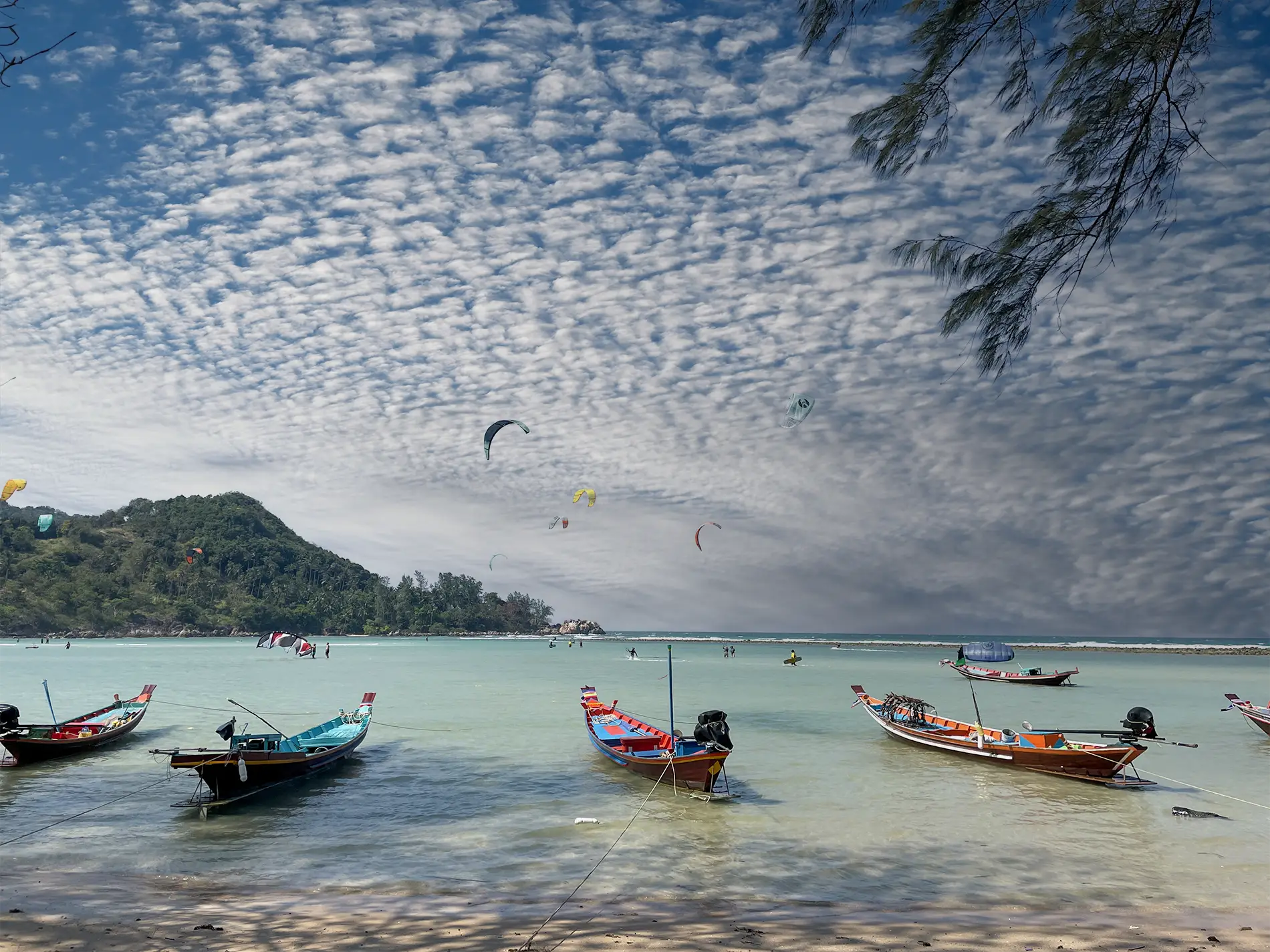 Fischerboote im Hafen von Chaloklum, Koh Phangan